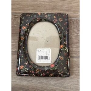Vintage Resin Black Flowery 5" x 7" Cerámica Collection‎ Cottage Core
